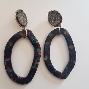 BaubleBar oval drop earrings